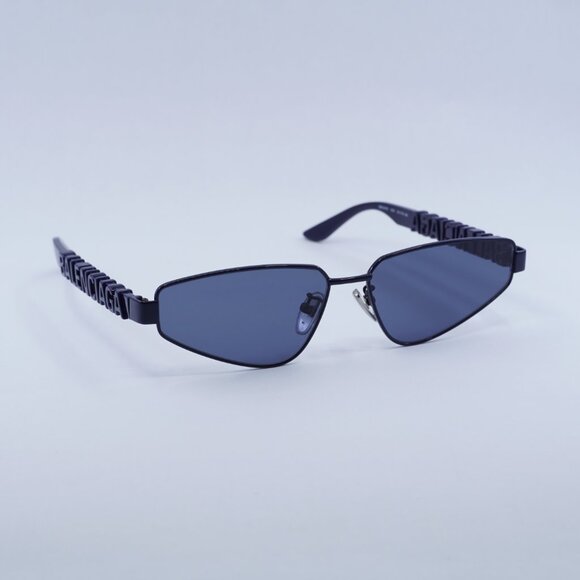 Balenciaga BB0107S 003 Sunglasses - Navy Blue Frame, Blue Lenses main image 9